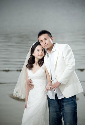 幻燈:毛劍卿婚紗照回顧 嬌俏靚麗妻子美若天仙